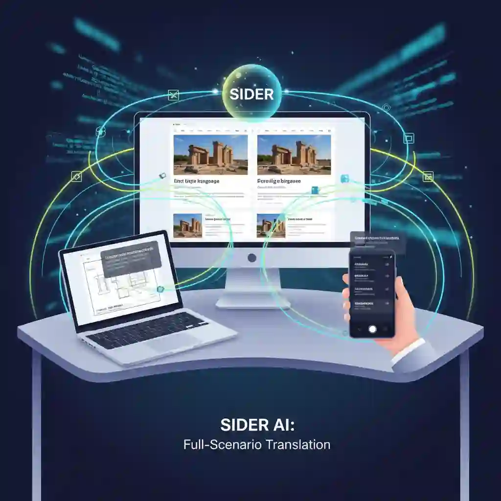 Full-scenario coverage of the sider ai image translator across web screenshots, local files, and mobile photo translation, ensuring consistent accuracy and speed wherever images appear.