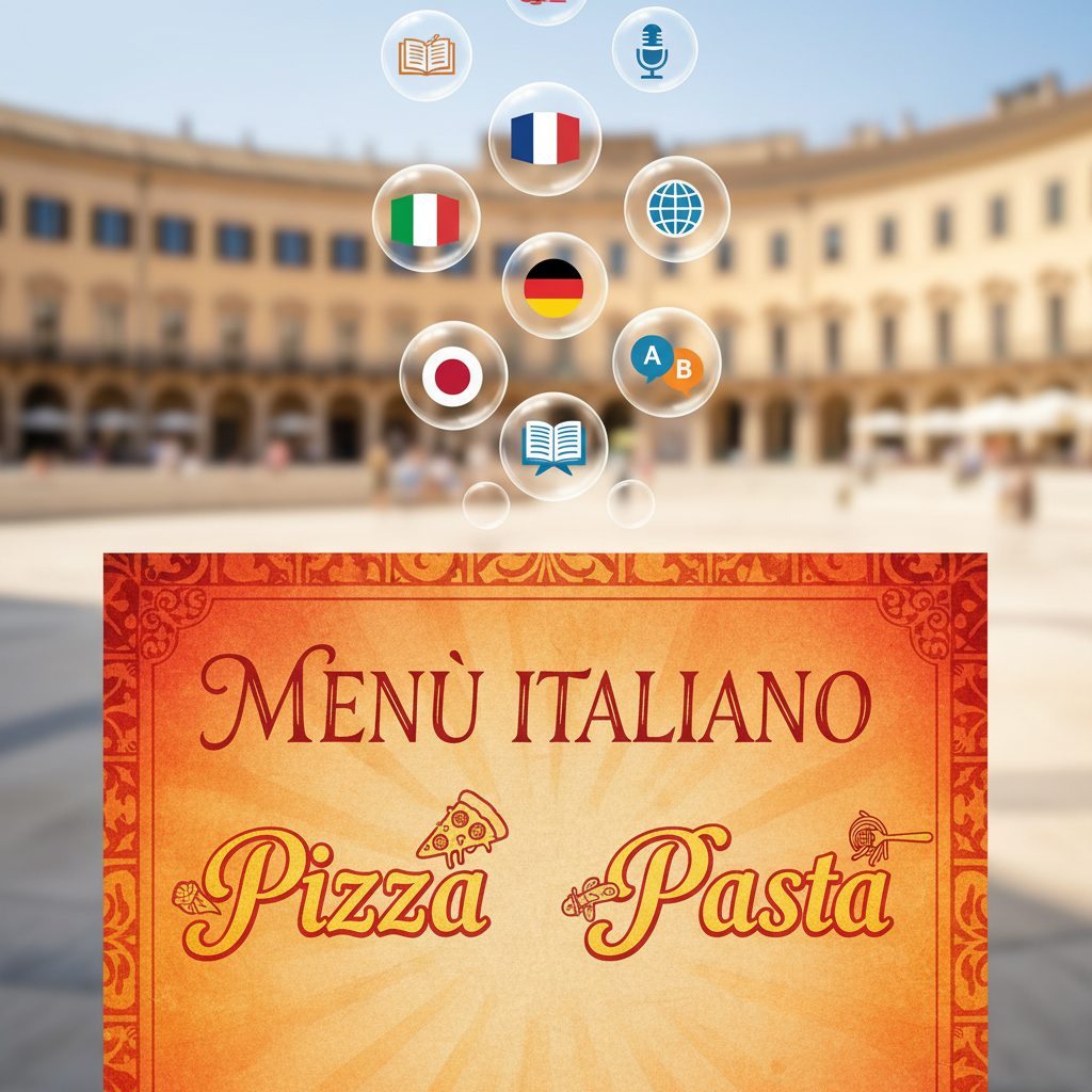 Before — original image containing source-language text before processing with our ai image translator.