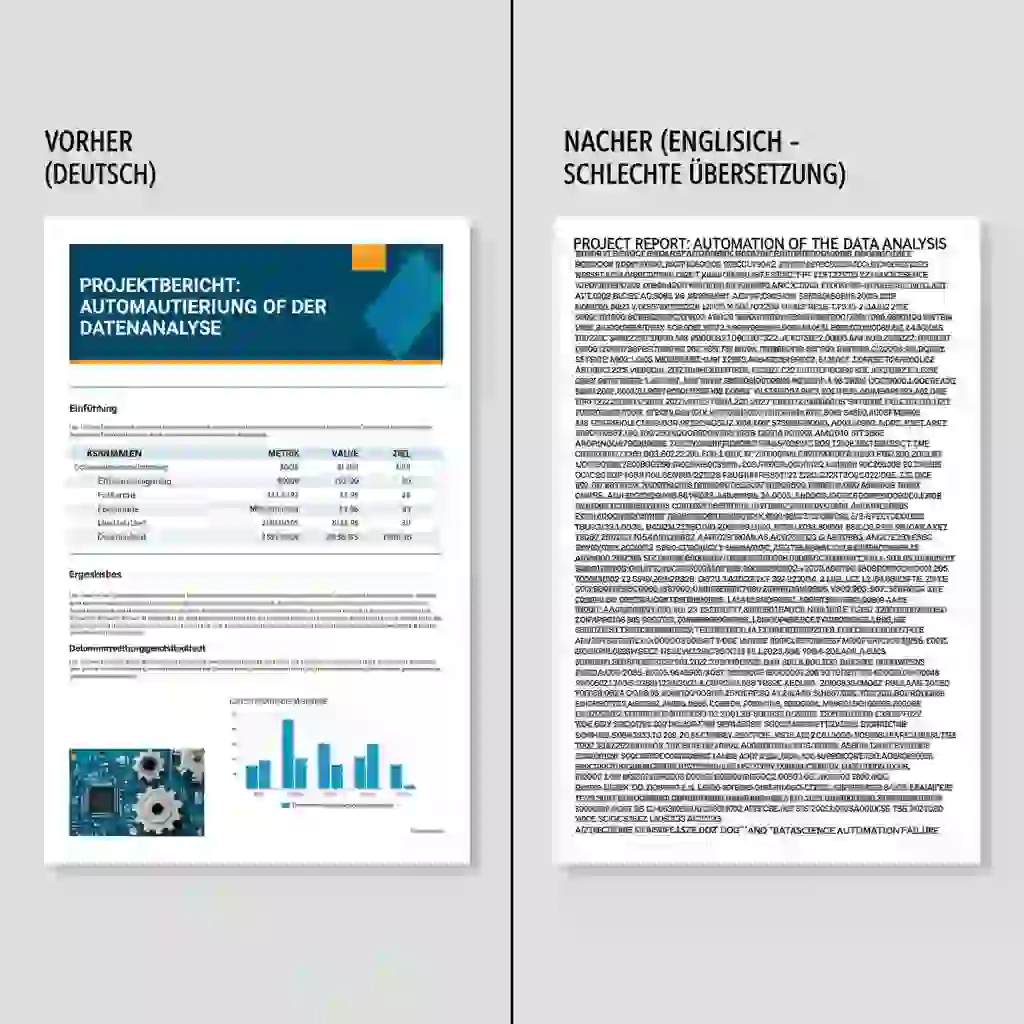 Side‑by‑side layout preservation results when you translate german image to english, demonstrating tables, headings, and paragraphs retained, avoiding jumbled output and heavy reformatting after extraction.