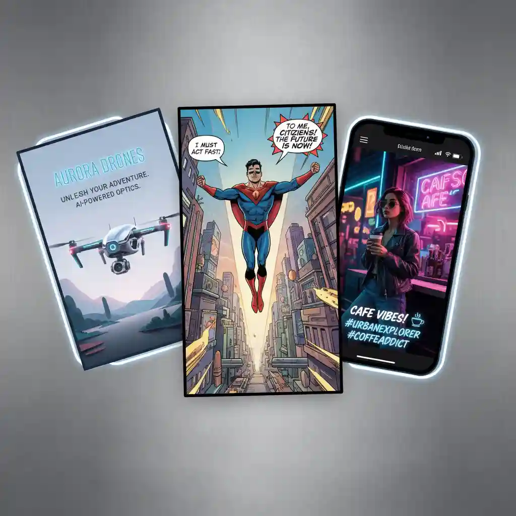 Result screen illustrating how to translate from an image, showing OCR text outputs ready to copy or AI-generated images with translated text preserved within the original visual layout.