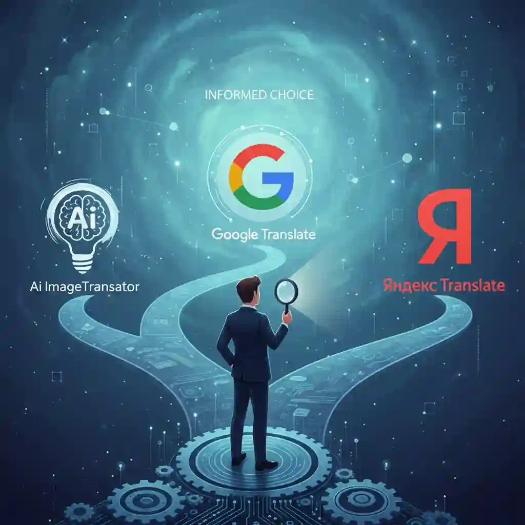 Comparison graphic summarizing how to translate from an image across tools, evaluating quality, features, and scenarios to choose OCR or AI repaint for the best outcome with different content types.