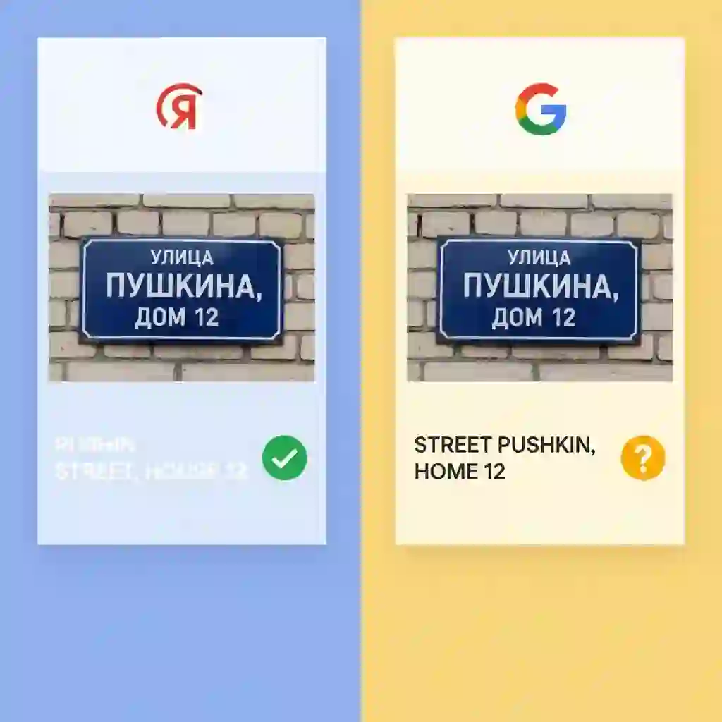 Comparison illustrating where yandex translate image outperforms Google Translate, emphasizing offline reliability, AR translation, and powerful OCR‑based text extraction from complex pictures.