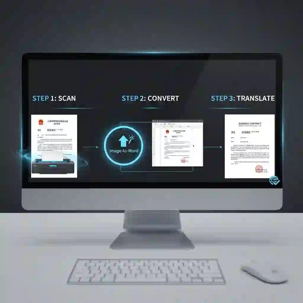 Workflow example where a chinese translator from image processes business documents and presentations, preserving layout and translating technical content accurately.