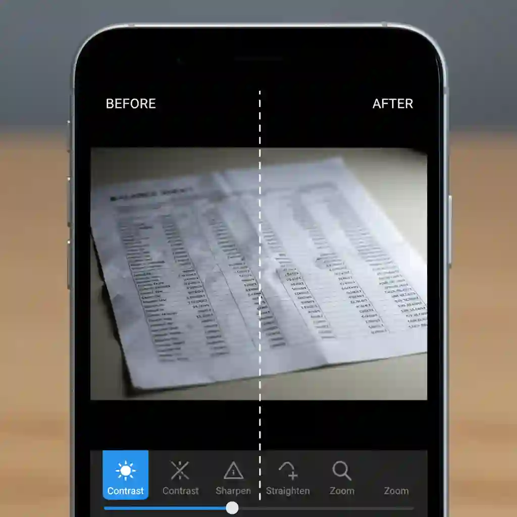 Post-processing in free editors raises contrast, sharpness, and corrects perspective, significantly boosting OCR and french to english image translation accuracy for captured photos.