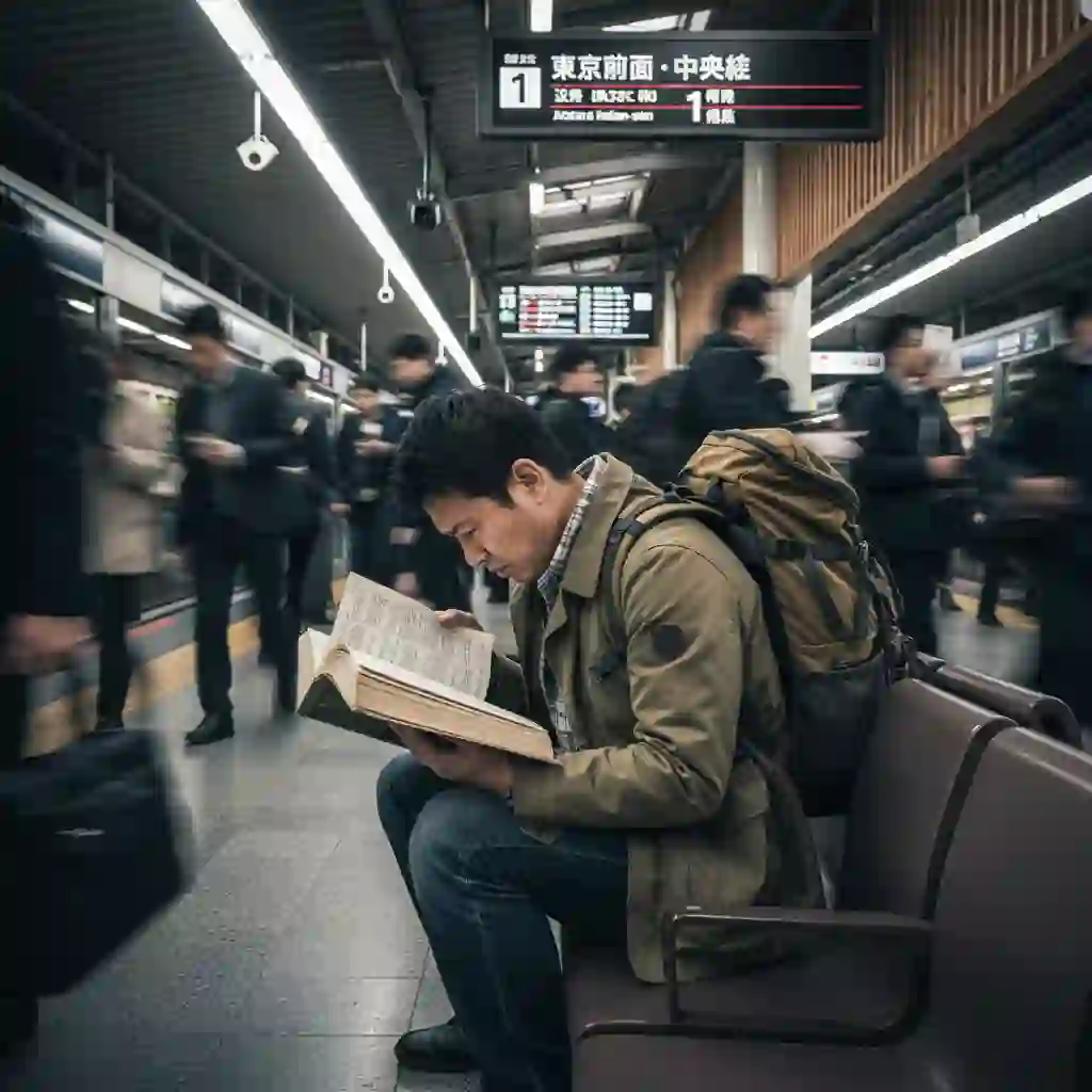 Side-by-side comparison shows slow paper dictionary lookup versus a fast kanji translator image scanning workflow, highlighting instant recognition of complex characters and faster decisions for travelers navigating stations, menus, and street signs.